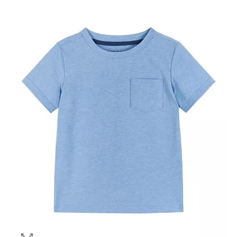 Andy & Evan blue cotton crewneck cotton pocket tshirt NWT